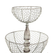 Etagère 2 laags Beige, IJzer Ø 30x44 cm