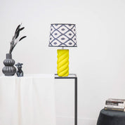 Lampshade - Kelim print - Black/white