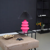 Pleated Lampshade - Polyester - Black - 8x35x21cm