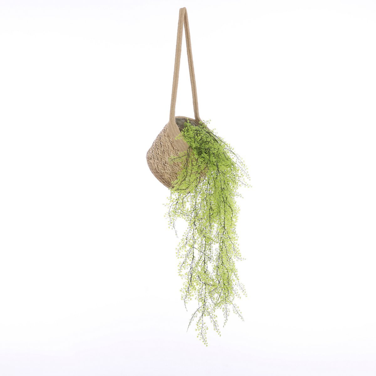 Anne Hanging Flower Pot - Set of 2 - H20 x Ø25 cm - Seagrass - Light brown