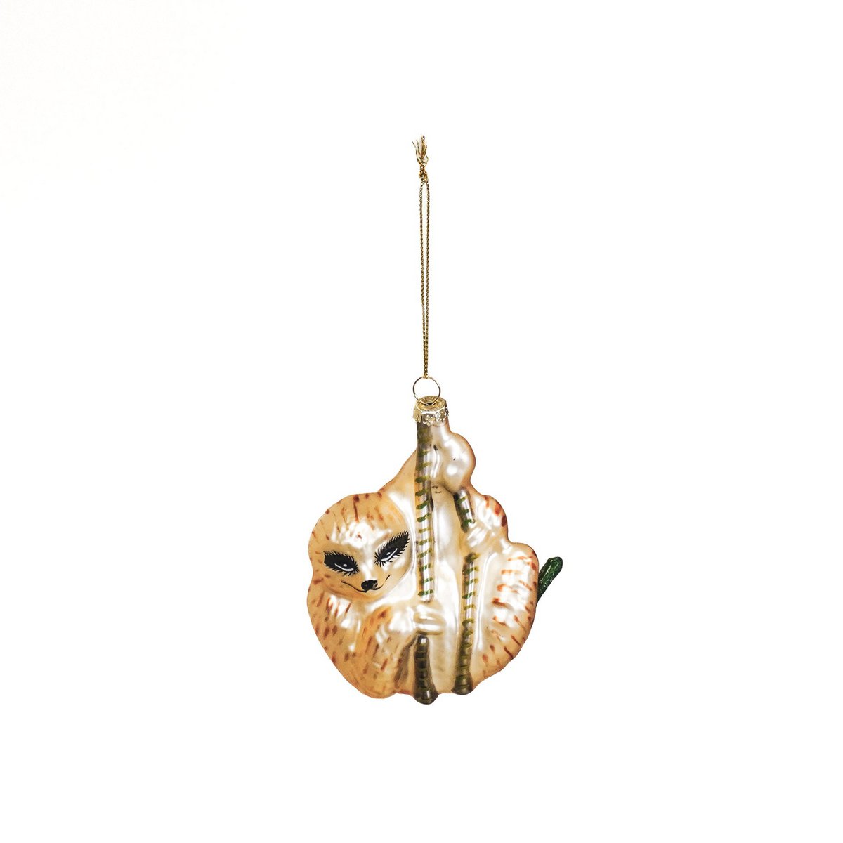 Christmas pendant - Sloth - Glass - Yellow - 9x5x11cm