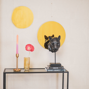 Mirror - Round - Gold-colored Glass - 30x1x30m