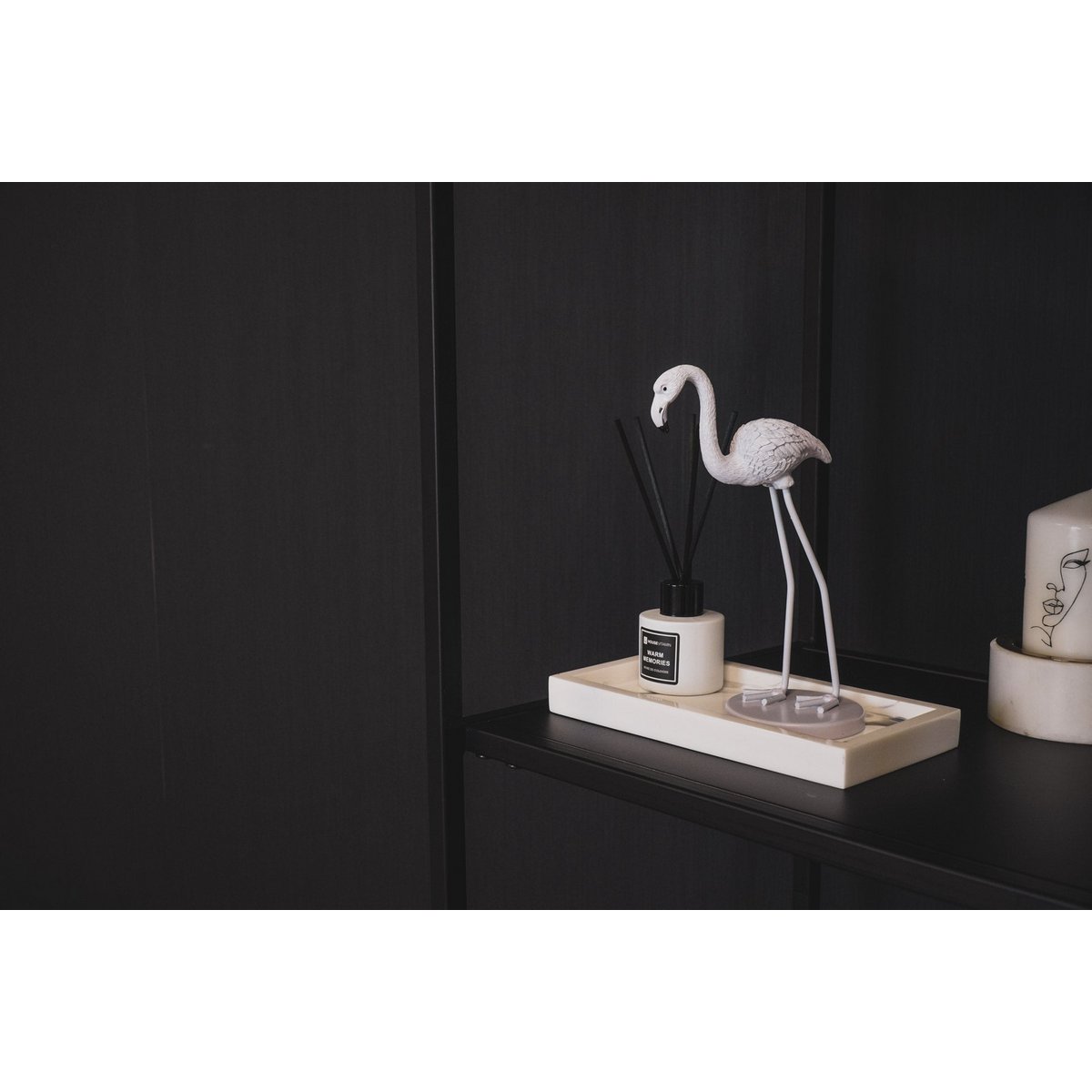 Ornament - Flamingo - Metal - Purple - 9x7.5x19.5cm