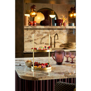 Etagère 2-Tier - H41 x Ø25 cm - Metal - Gold