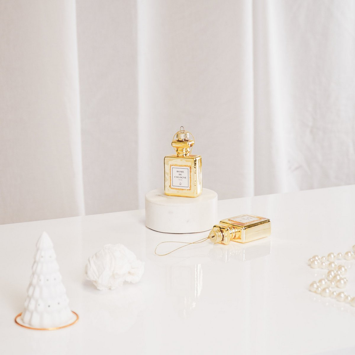 Ornament Christmas pendant - Perfume bottle - Glass - 5x2.5x9cm