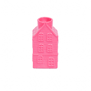 Candle holder - House - Ceramic - Neon Pink - 6x5.5x11cm