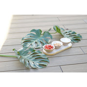 Aperitif Set of 3 White Cups on a White Mango Wood Tray
