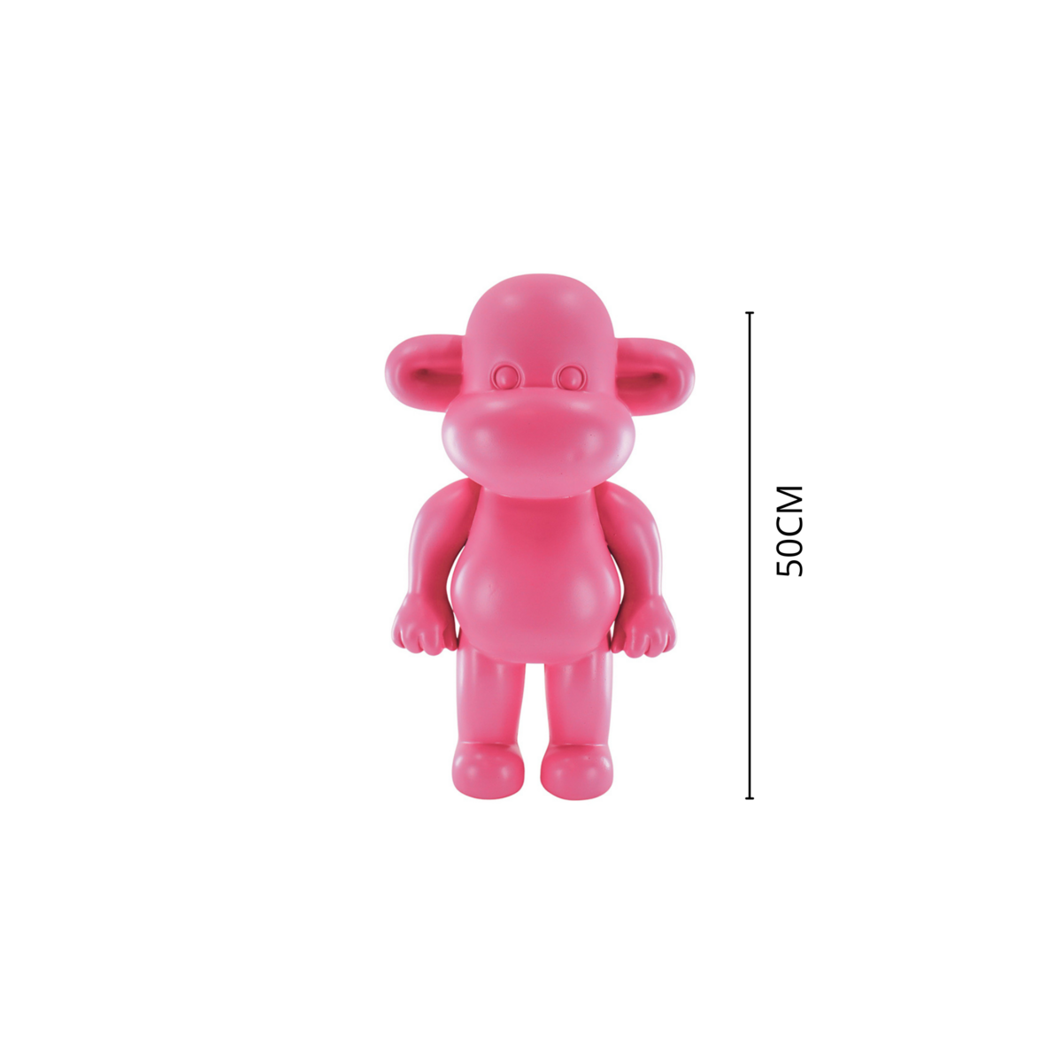 Ornament - monkey  - pink - 33x21x50cm