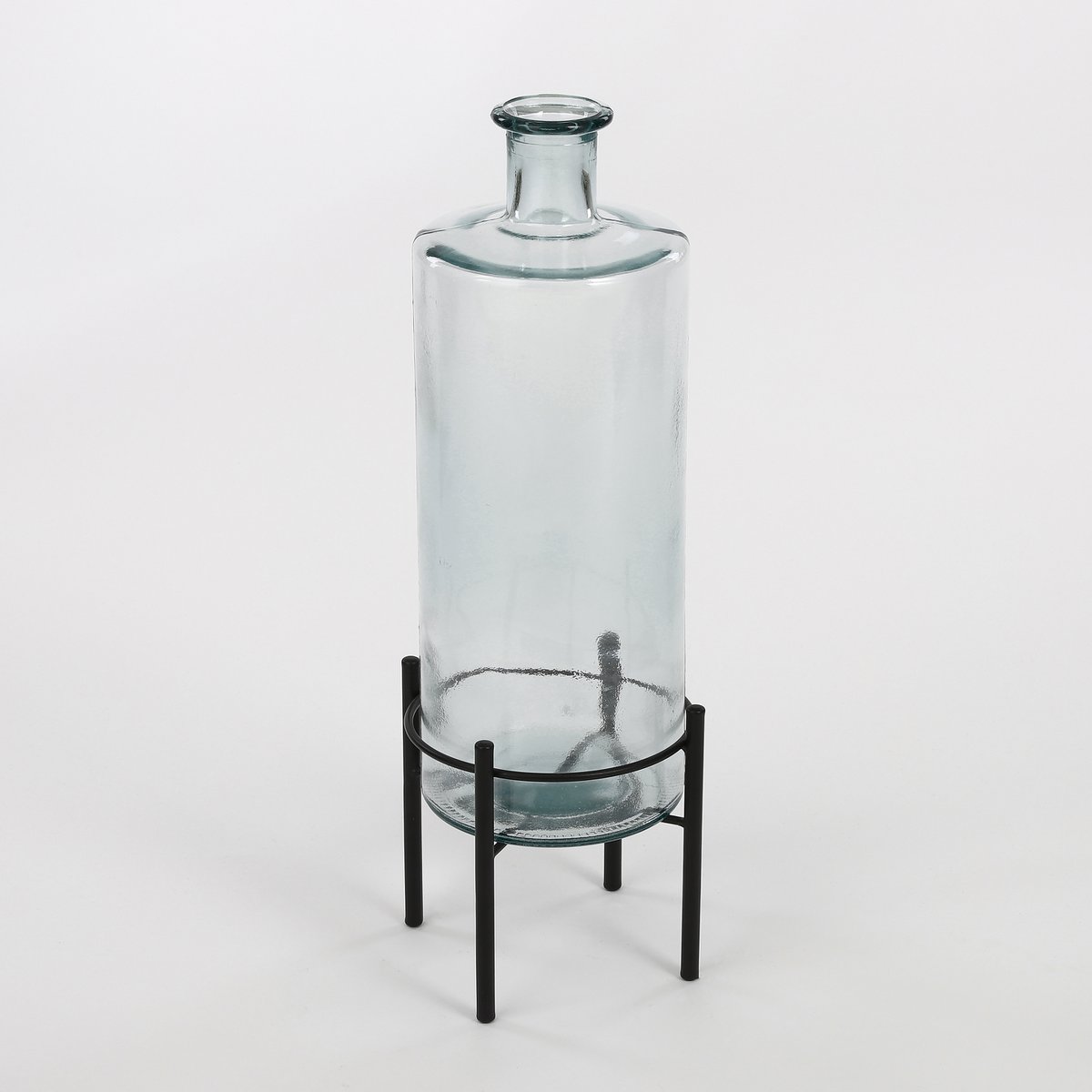 Guan Bottle Vase - H75 x Ø25 cm - Recycled Glass - Transparent