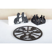 Cat Black Towel Rack 14.5x4x10cm