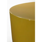 Stage Side Table - H45 x Ø35 cm - Cement - Yellow