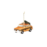 Christmas pendant - Taxi Cab - Glass - Yellow - 12x6.5x7.5cm