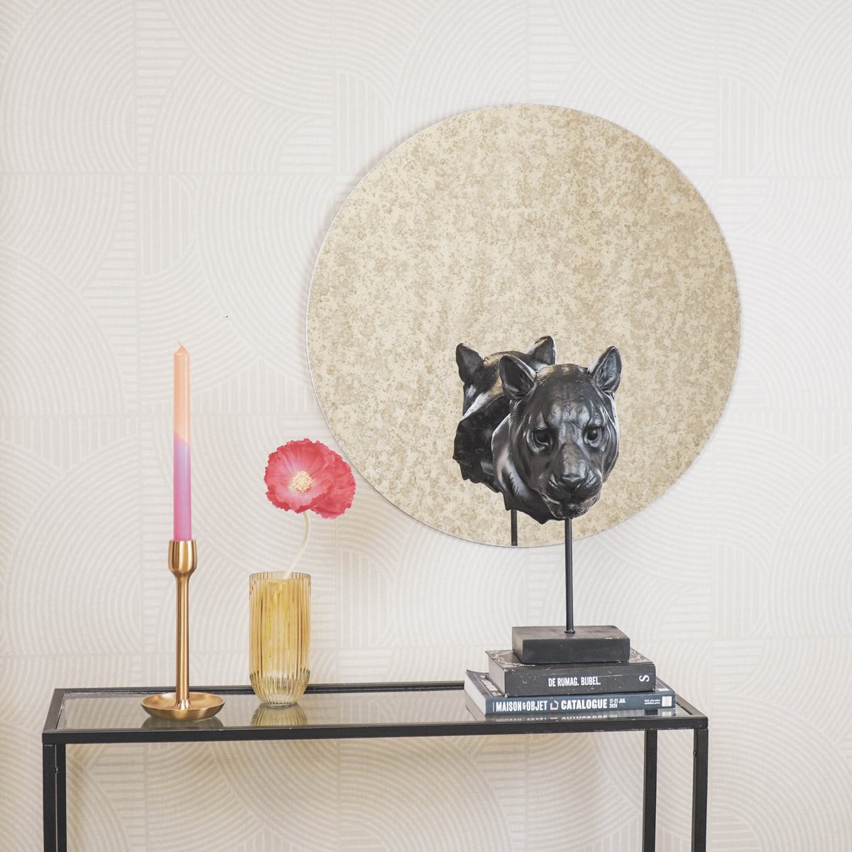 Mirror - Round - Smoked glass - 60x1x60cm