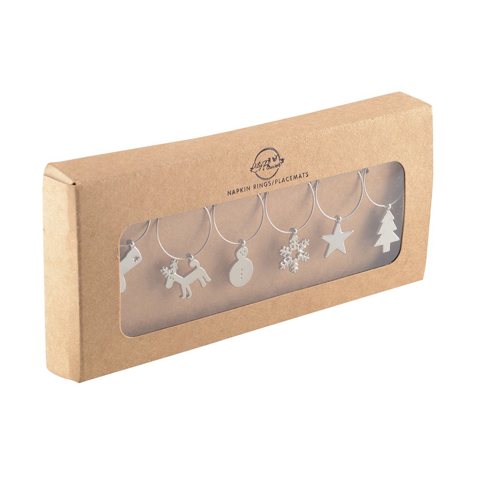 Set of 6 Argents Christmas Glass Brands