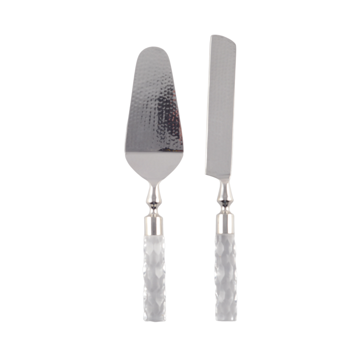 Cake Peel and Hammered Silver Knife