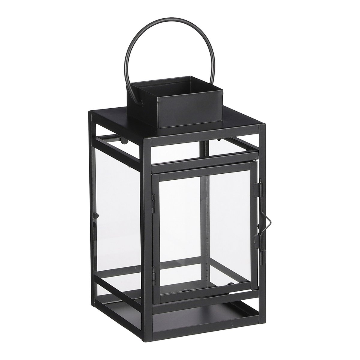 Storm Lantern - L14 x W13 x H23 cm - Black