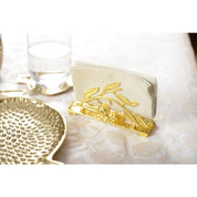 Gouden glas onder granada vorm 10x10x1cm stuk