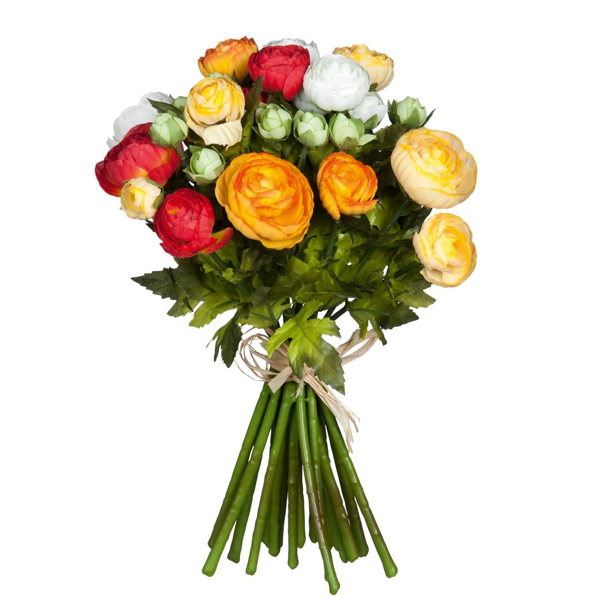 Ranunculus Artificial Flowers Bouquet - H35 x Ø26 cm - Orange