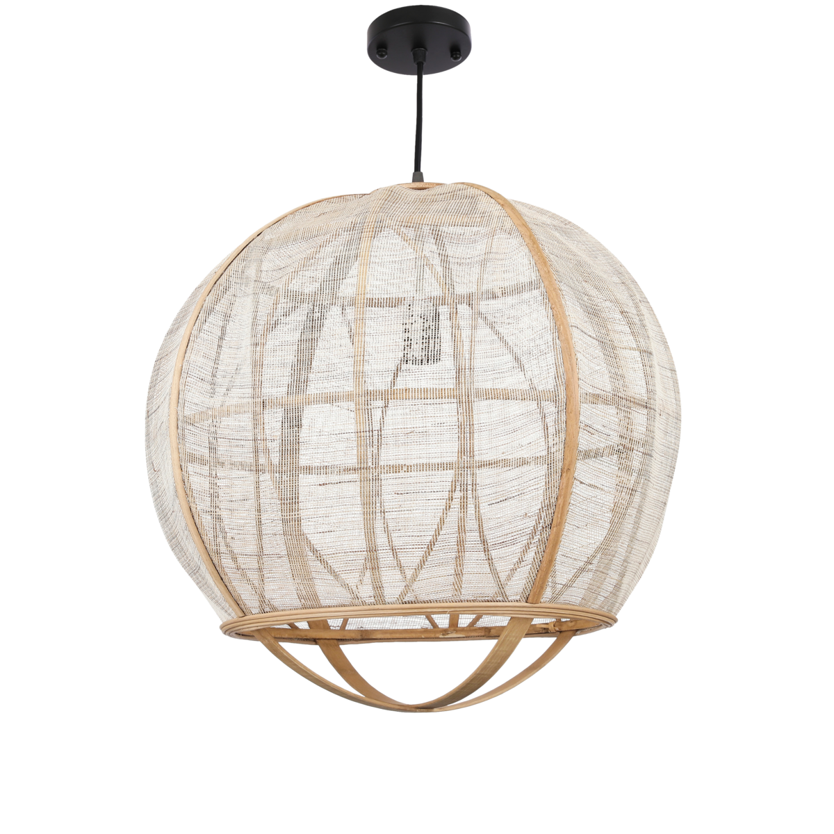 Pella Hanging Lamp - H50 x Ø51 cm - Linen - Beige