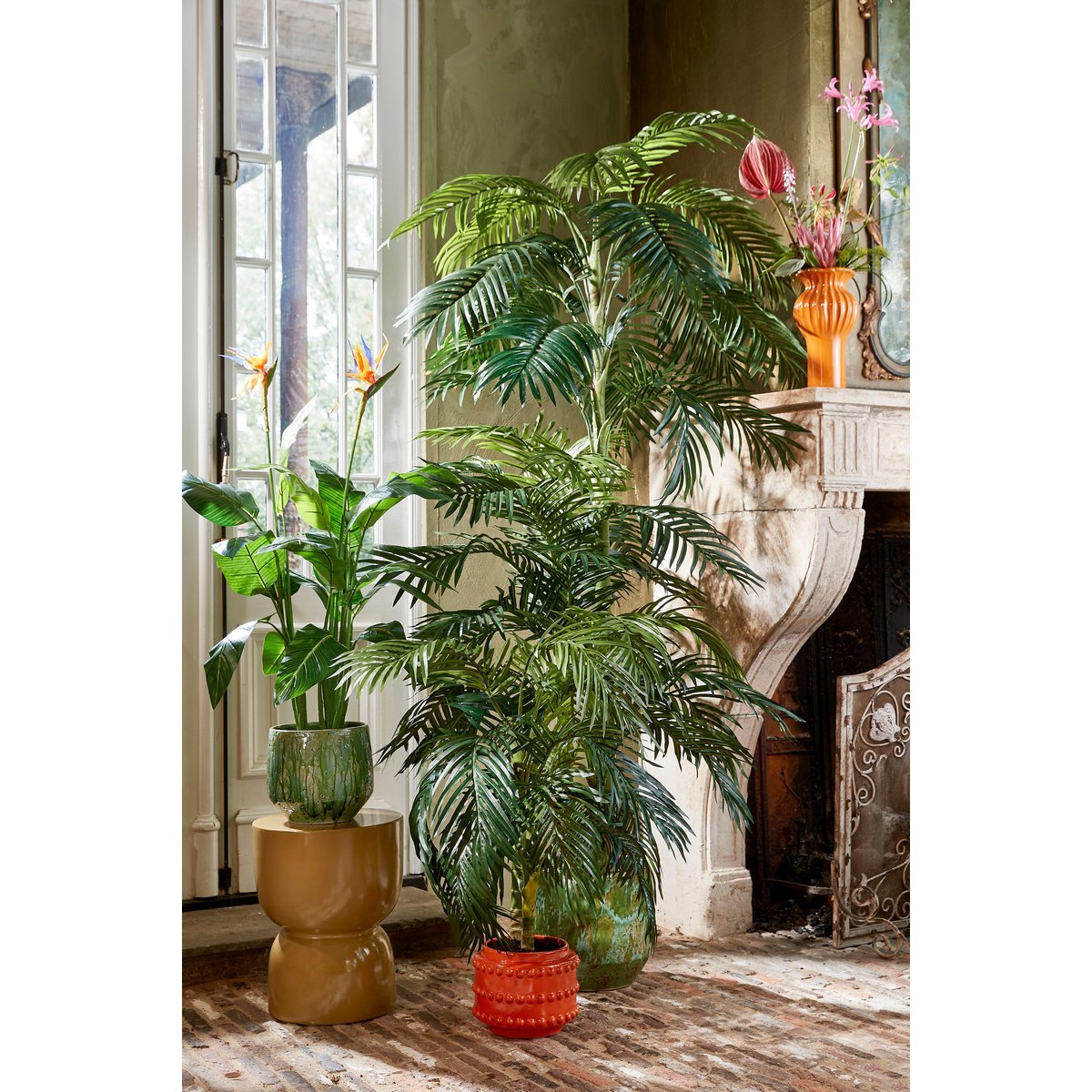 Boaz Flowerpot - H19 x Ø22 cm - Ceramic - Orange