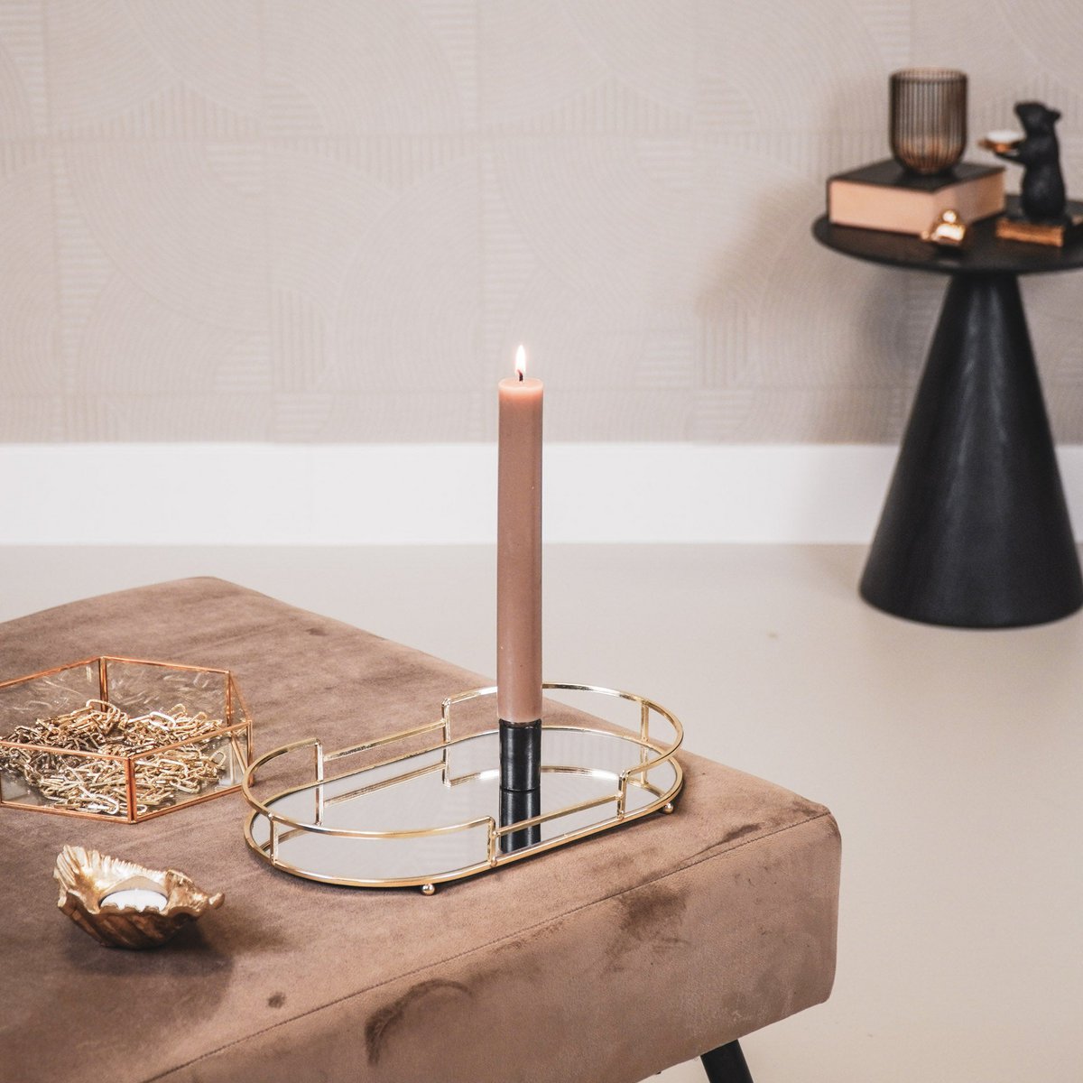 Candles - XL - Taupe - 3x25cm