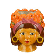 Funny Flowerpot Inside - L20 x B20 x H22 cm - Dolomite - Orange