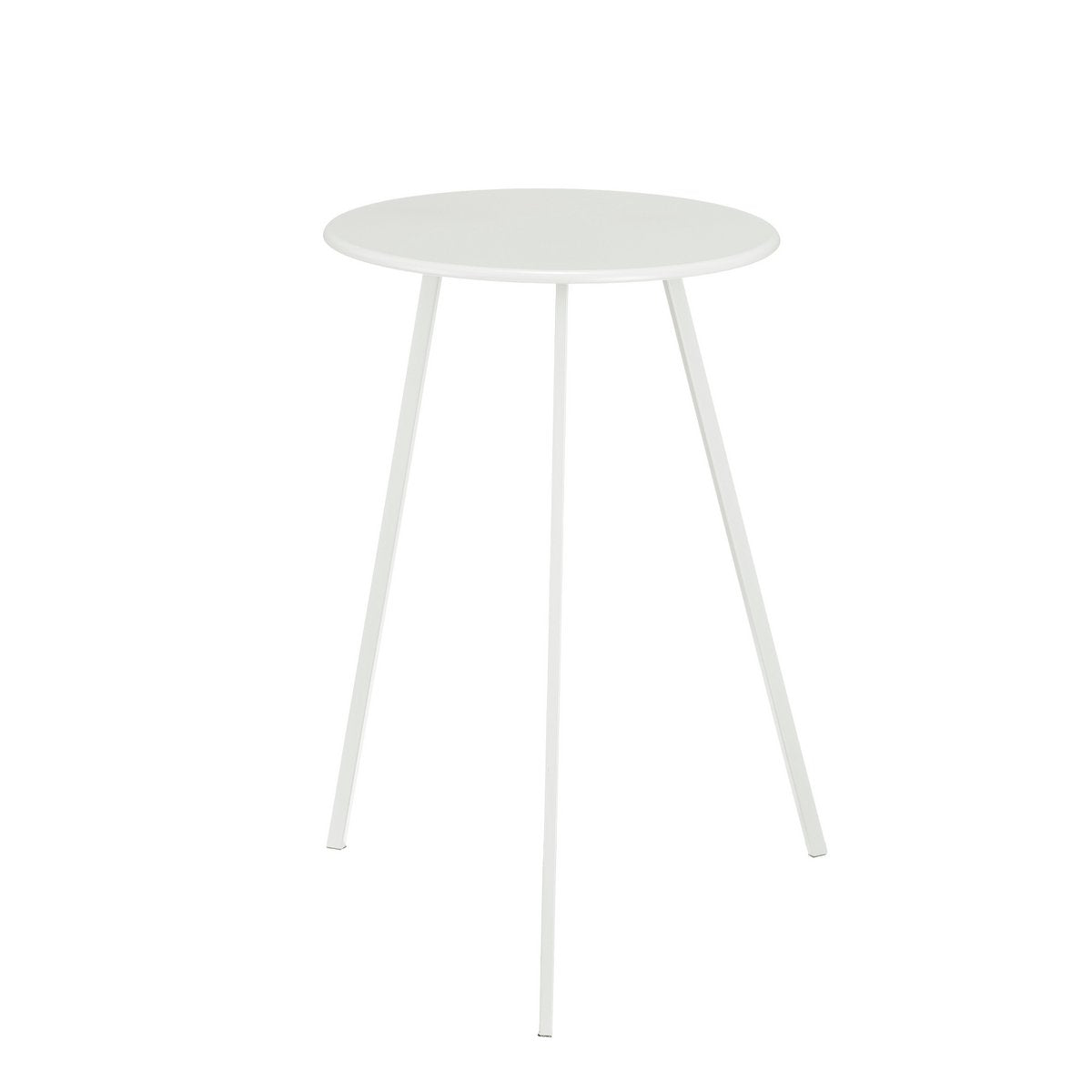 Seatle side table outside - H58 x Ø38 cm - Metal - White