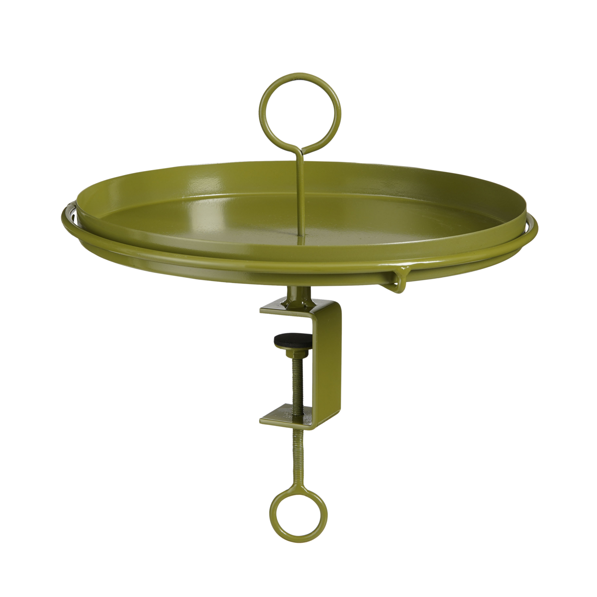 Aston Tray with Clamp - H30 x Ø31 cm - Metal - Dark Green