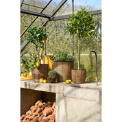 Durban Flowerpot Outside - Set of 3 - H36 x Ø40 cm - Recycled plastic - Brown