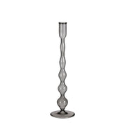 Trent Candlestick - H33 x Ø9 cm - Glass - Dark Grey