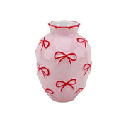 Vaas - Bloemvaaslinten - Dolomiet - Lichtroze/rood -13,5x13,5x19cm