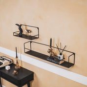 Wall shelves - Black - Metal - Set of 2