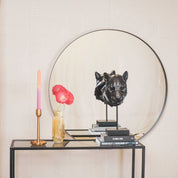 Housevitamin Round Mirror - Metal - Black - 80x3x80cm