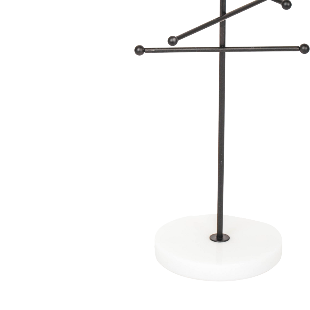 Jewelry holder - Marble/Metal - Black - 15x14x25.5cm