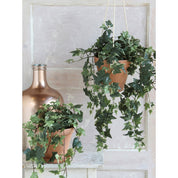 Hedera Artificial Hanging Plant - H129 cm - Green Variegated