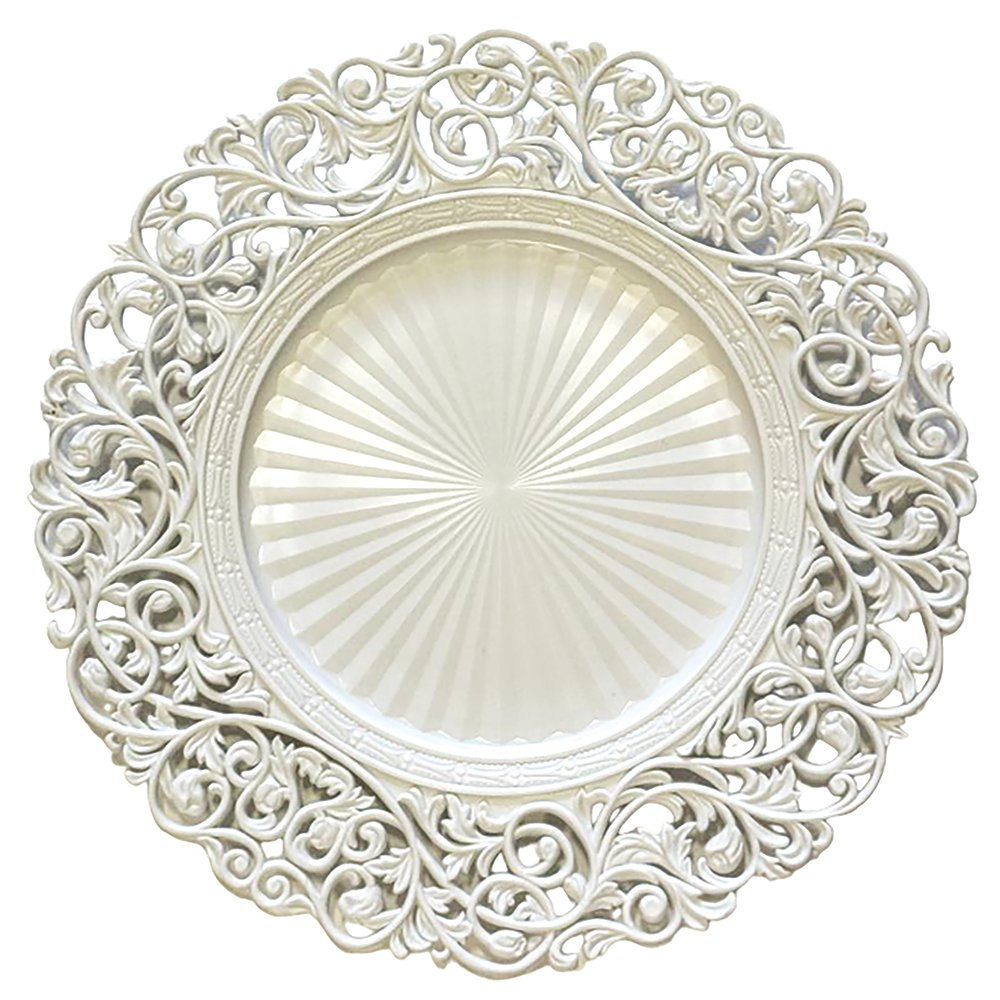 Baroque white plate