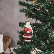 Christmas ornament - Santa Claus - Glass - 6.5x6.5x13cm