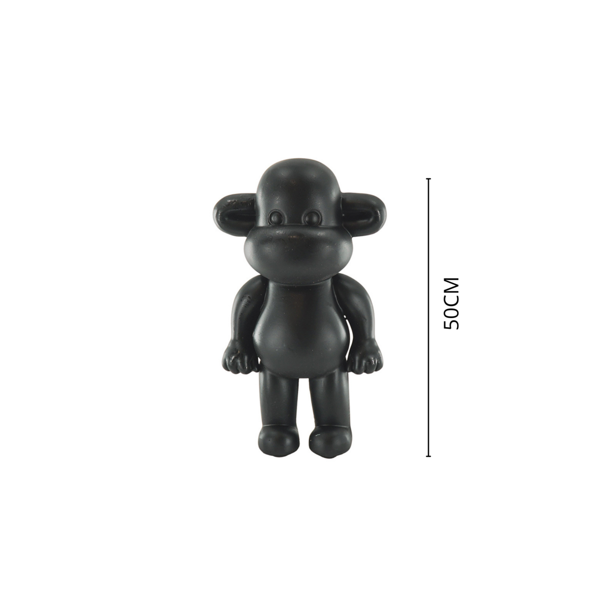Ornament - monkey - black - 33x21x50cm