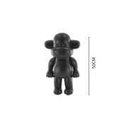 Ornament - monkey - black - 33x21x50cm