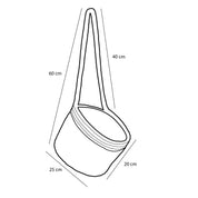 Anne Hanging Flower Pot - Set of 2 - H20 x Ø25 cm - Seagrass - Light brown