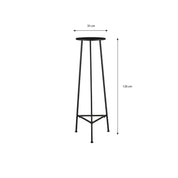 Adine plant table - H120 x Ø35 cm - Metal - Black