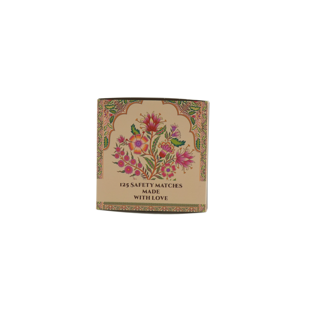 Matchbox - Lucifer Box Flowers- Green/ Pink - 11x11x3cm