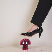 Ornament - Disco - Mushroom - glass - pink - 14x14x14cm