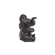 Ornament - Elephant - Polyresin - Black - 7x7x11cm