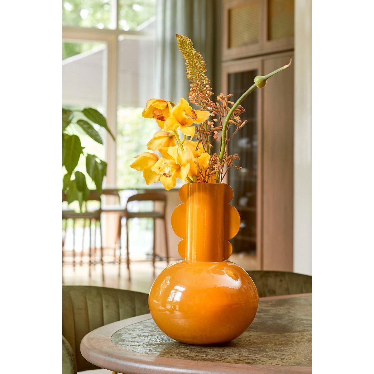 Boyd Vase - H36 x Ø25 cm - Metal - Brown