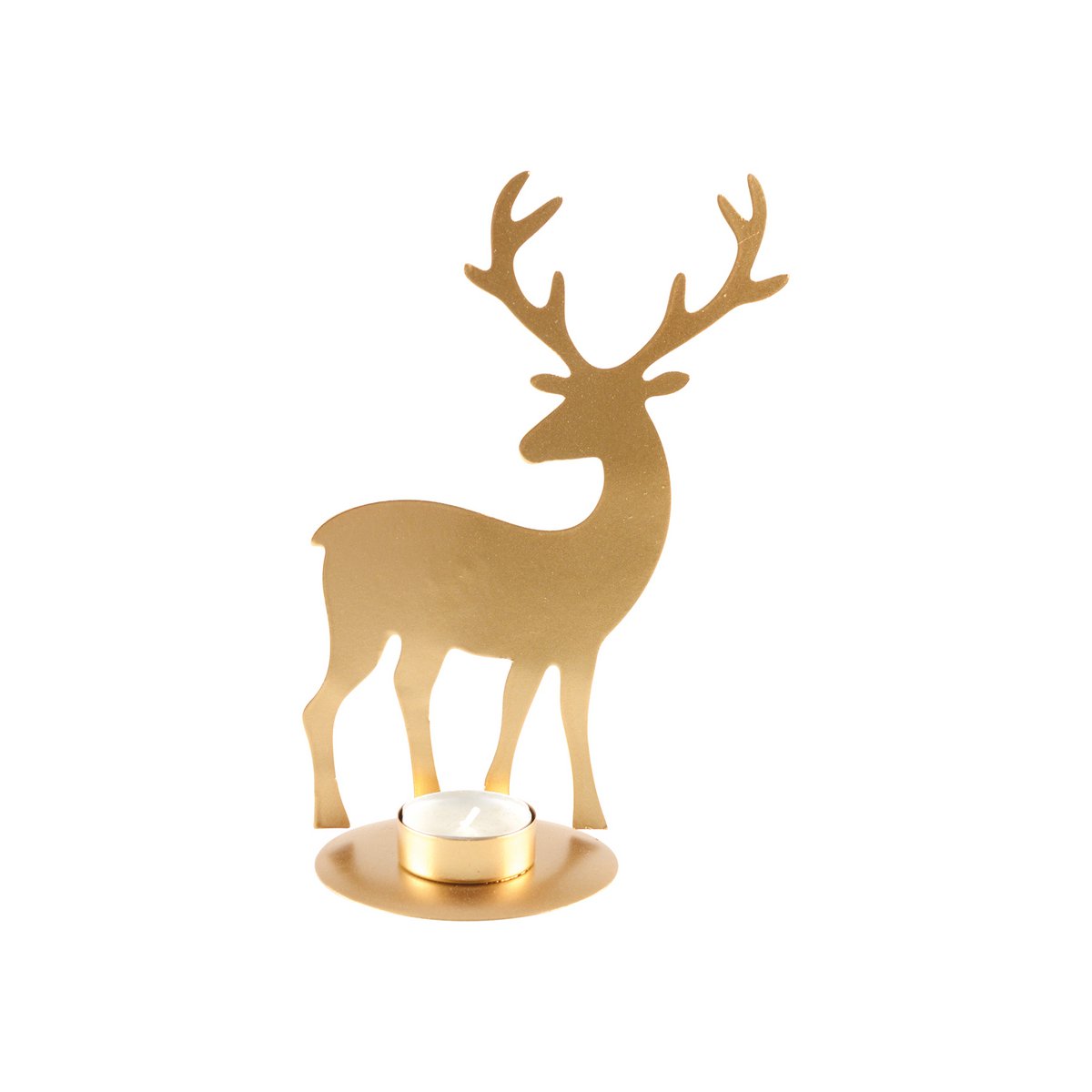Cerf Arboir en métal doré