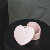 Decoratieve Pot- Candy Heart 'FUCK- Licht Roze- 12x11,5x6cm