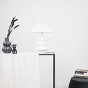 Pleated Lampshade - Polyester - White - 8x35x21cm