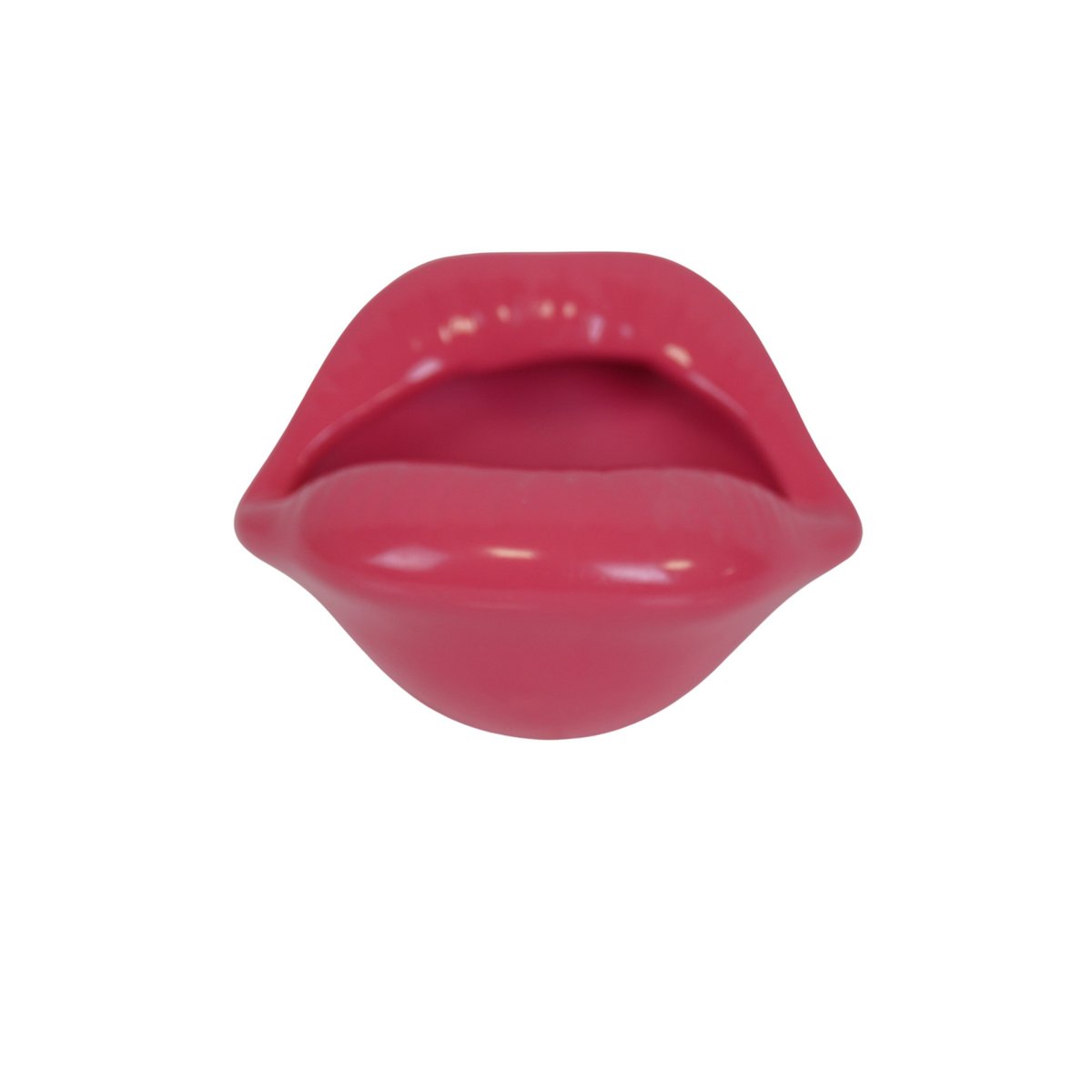 Pot - Ornament - Lip - Keramiek - Neon Roze - 12,5x11x7,5cm
