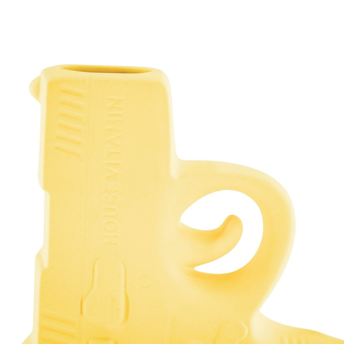 Vaas - pistool - keramiek - neon geel - 12x5x12cm